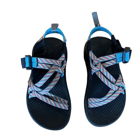 Chaco ZX1 EcoTread Sandal Strap Water Sport Adjust Fiesta Rainbow SZ 11 Kids - Picture 5 of 11